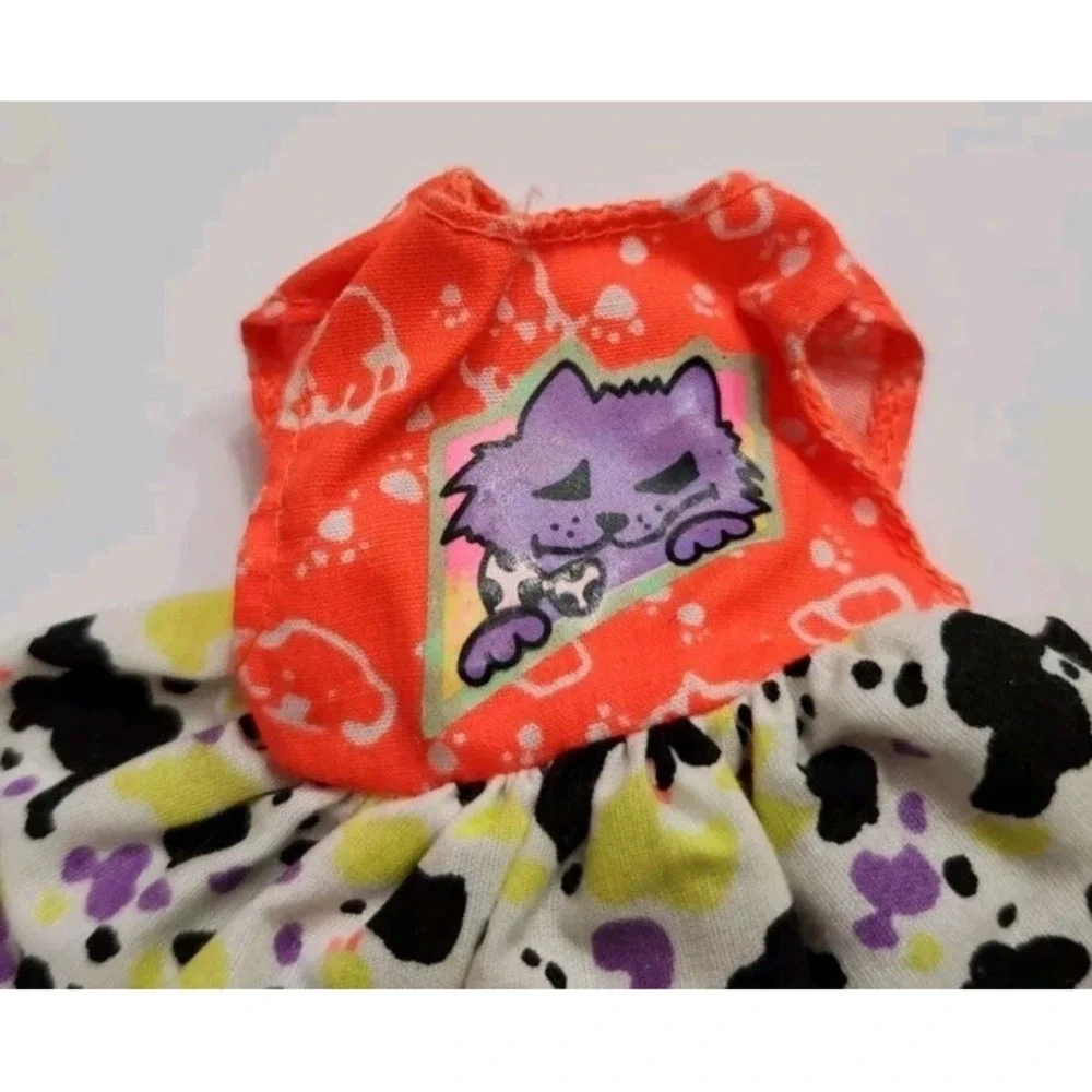 Vintage Barbie Doll Clothes Skipper Courtnet Dress 1991 Pet Pals Dog Puppy